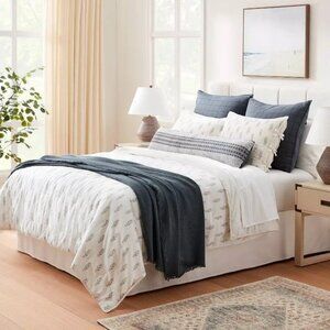 Threshold x Studio McGee Grid Knit‎ Throw Blanket Navy Blue - Target